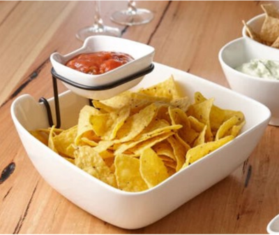 Classic Double Layer Chip n' Dip Bowl