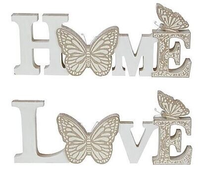 Home Love Butterfly Plaques