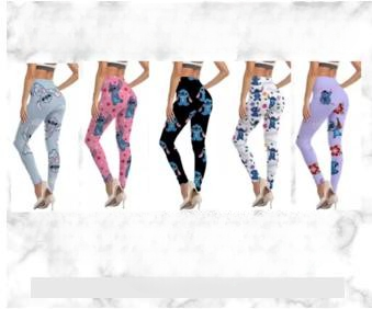 Disney Stitch print Leggings High Elastic New Style Comfortable Casual Fashion WOMEN'S Clothing