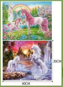 Unicorn Double Diamond Art