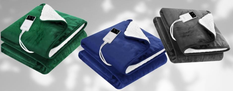Electric Throw Rug Heated Blanket with Sherpa Reverse