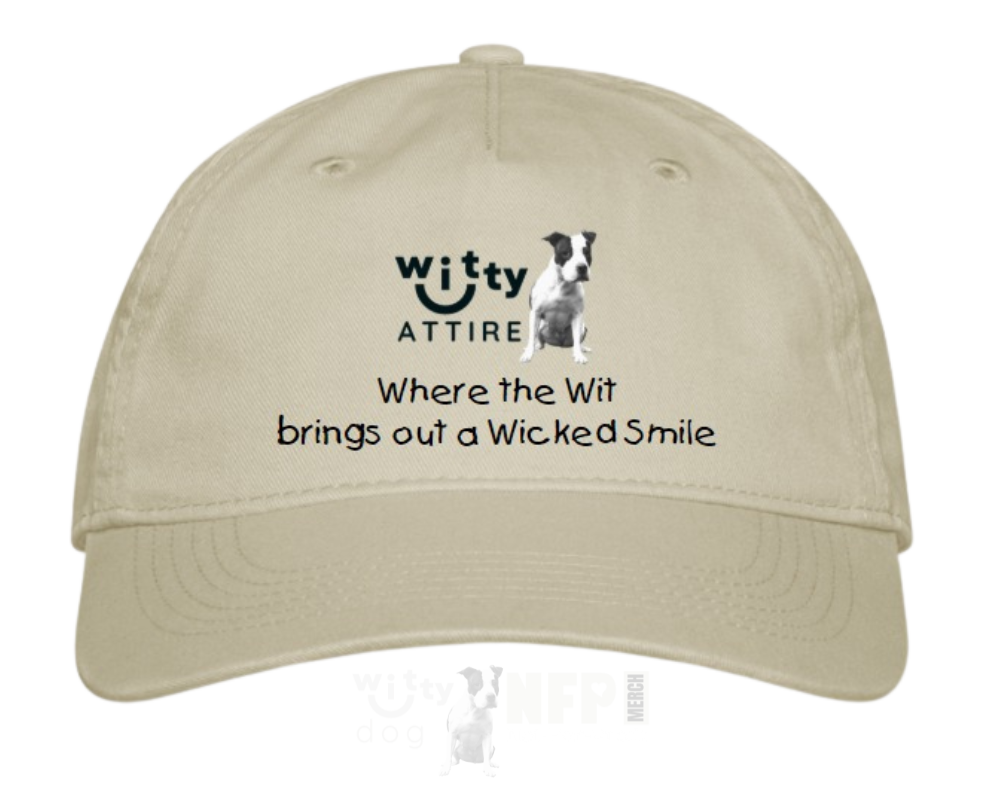 Official Witty Attire Hat. Organic Cotton Baseball Cap