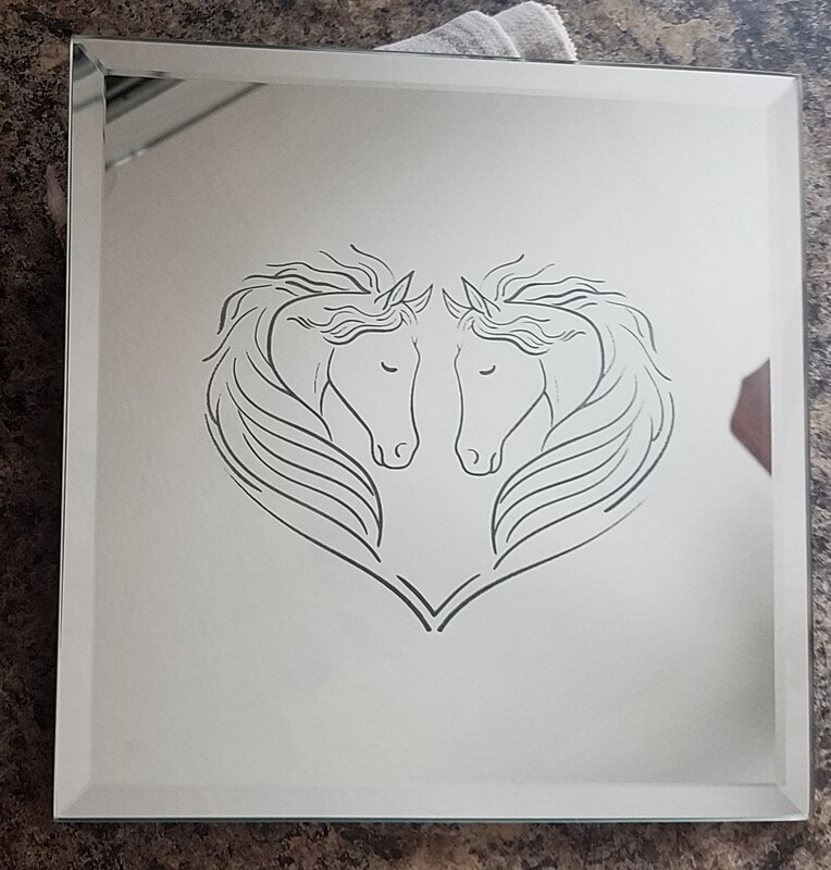 Customized Laser Engraved Mirror 8&quot; x 8&quot;