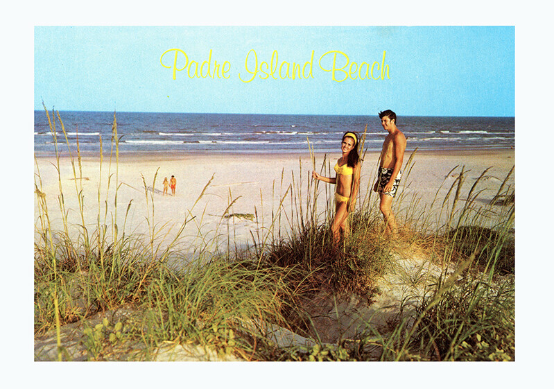 Texas Postcard South Padre Island Vintage Beach
