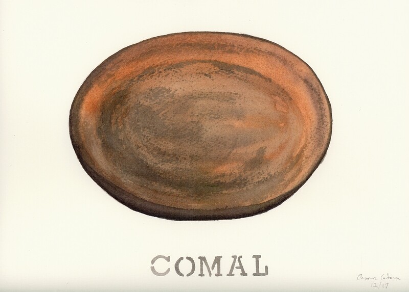 Restaurant Art Comal - Aurora Cabrera Water Color Print Restaurant Art Comal - Aurora Cabrera Water Color Print