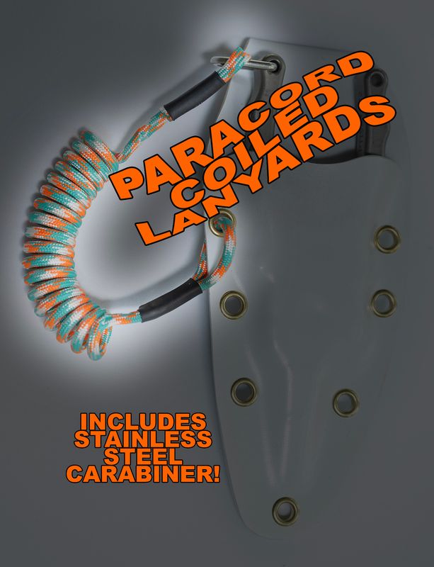 Saltwater Lanyard Coiled Paracord - With Stainless Steel Carabiner NEVER RUSTS! Saltwater Lanyard Coiled Paracord - With Stainless Steel Carabiner NEVER RUSTS!
