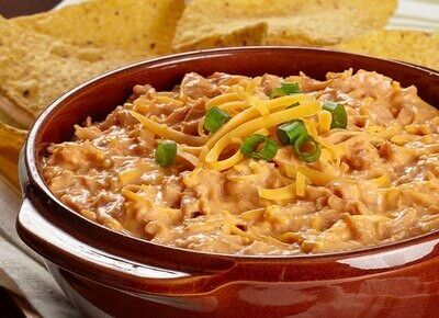 Half Size Supreme Chicken Bean Dip (Cold) and Half Size Chips
