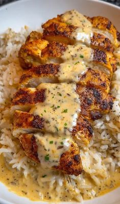 Cajun Chicken Alfredo Over Signature Seasoned Rice