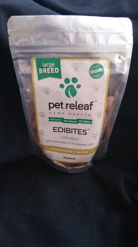 Pet Releaf Large Breed : Peanut Butter/Banana Organic Cannabidial Edibites