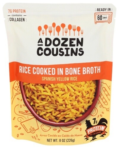 A Dozen Cousins Rice Cooked in Bone Broth - Spanish Yellow