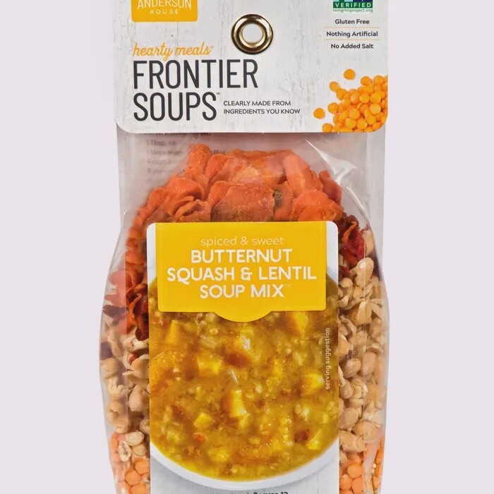 Anderson House Frontier Soups Spiced & Sweet Butternut Squash & Lentil Soup Mix