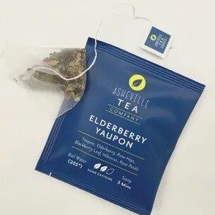 Asheville Tea Company Elderberry Yaupon Individually Wrapped Tea Bags