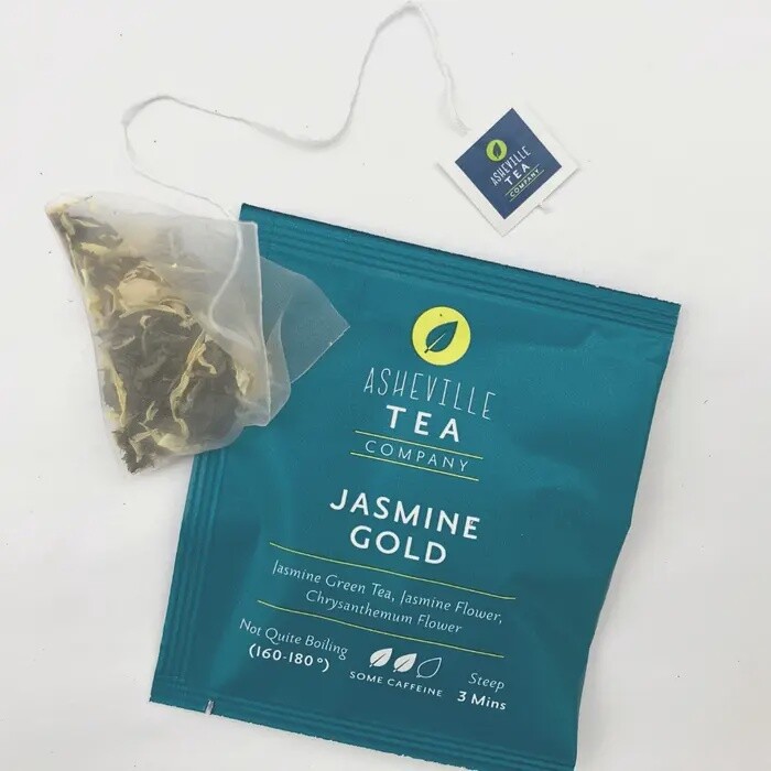 Asheville Tea Company Jasmine Gold Individually Wrapped Tea Bags