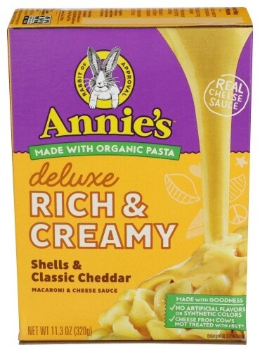 Annie’s Deluxe Rich & Creamy Shells Classic Cheddar