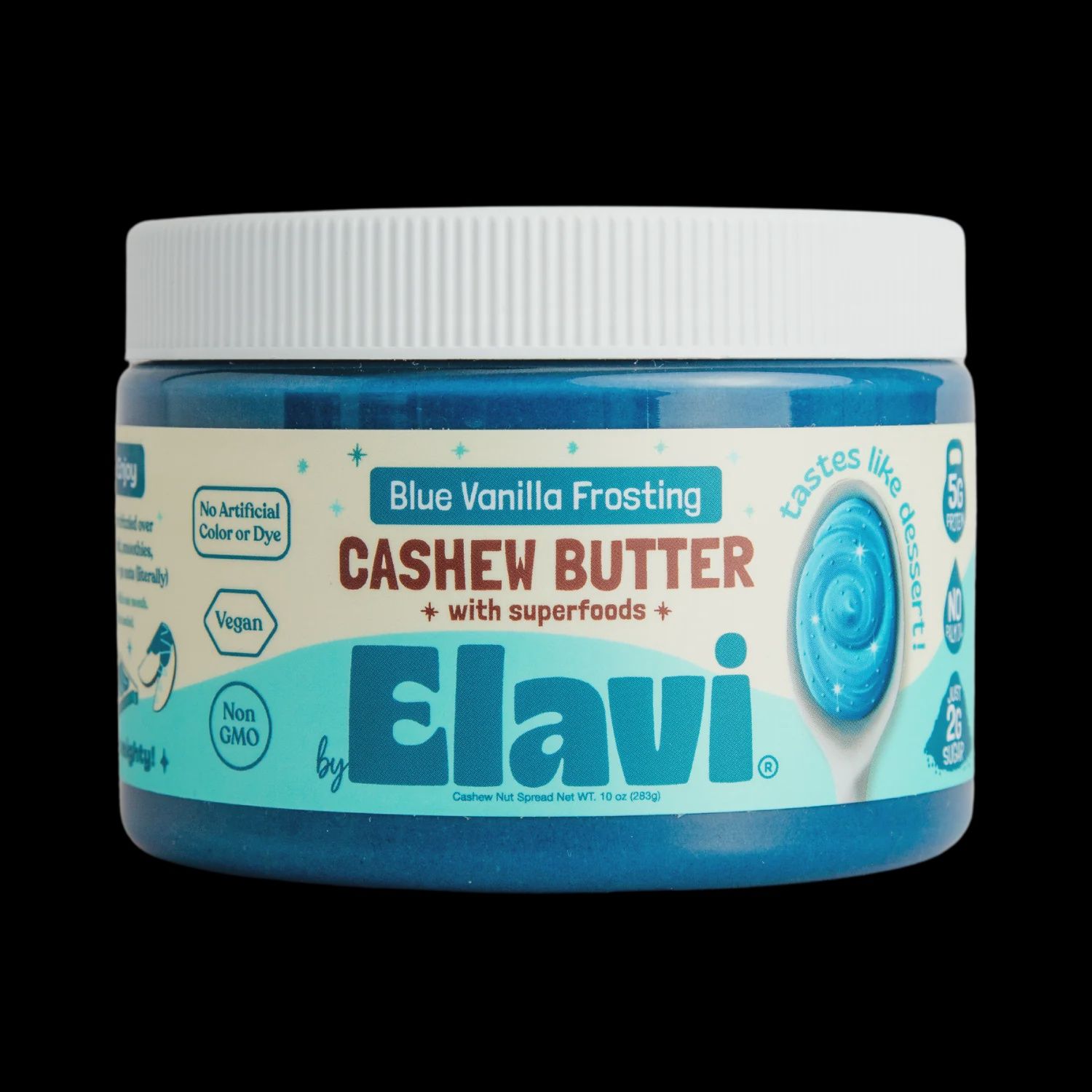 Elavi Cashew Butter Blue Vanilla Frosting