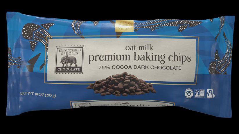 Endangered Species Chocolate Oat Milk 75% Dark Chocolate Baking Chips