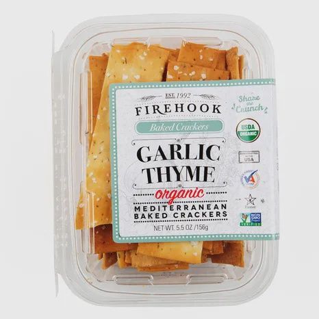 Firehook 5.5oz Baked Crackers Snack Box Garlic Thyme