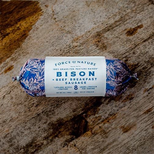 Force of Nature Bison + Beef Breakfast Sausage