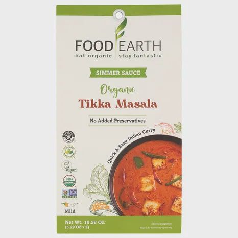 Food Earth Simmer Sauce  Organic Tikka Masala