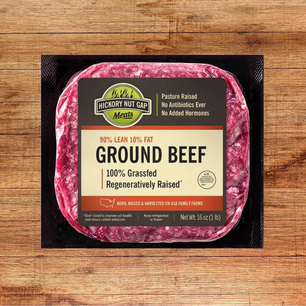 Hickory Nut Gap 100% Grass Fed 90/10 Ground Beef