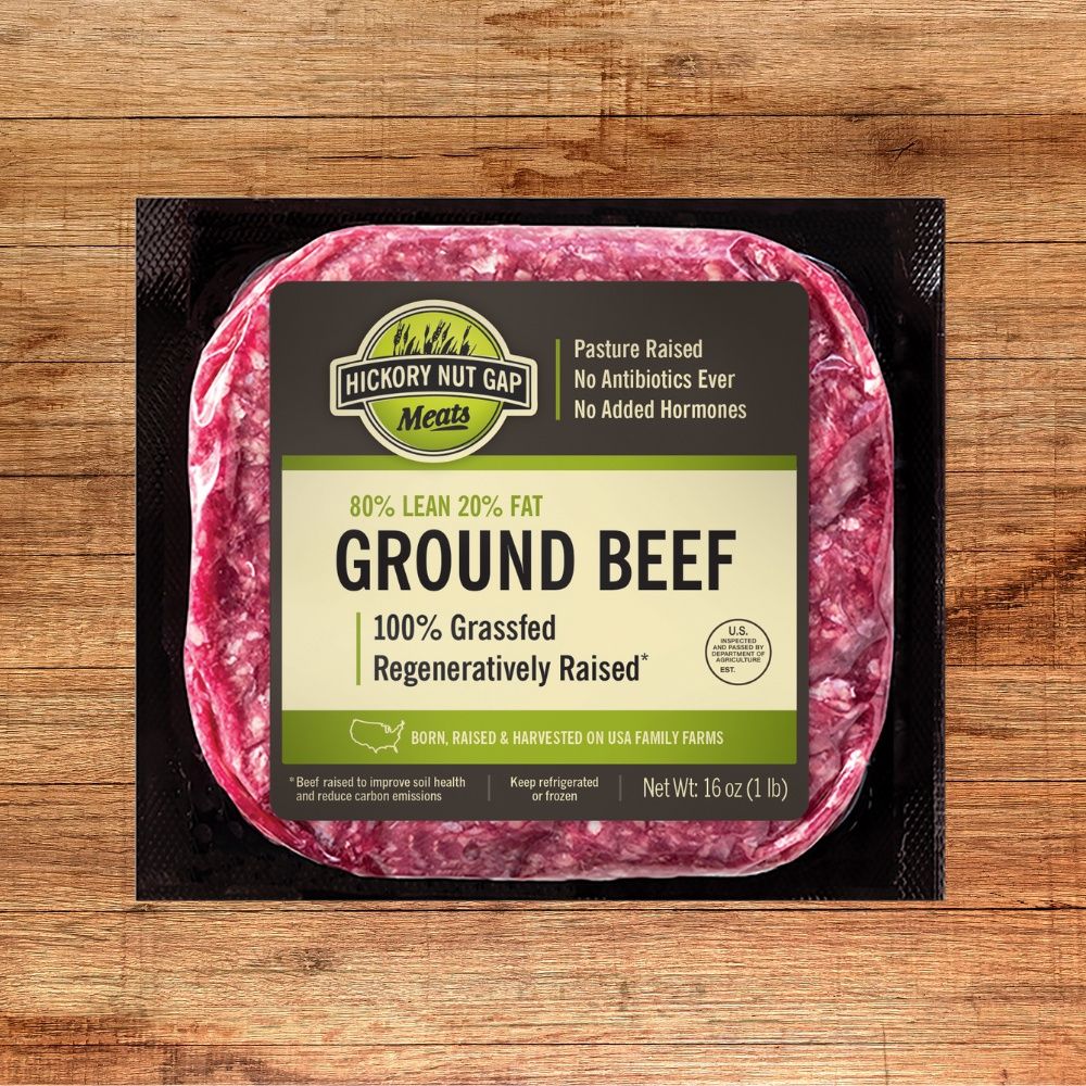 Hickory Nut Gap 100% Grass Fed 80/20 Ground Beef