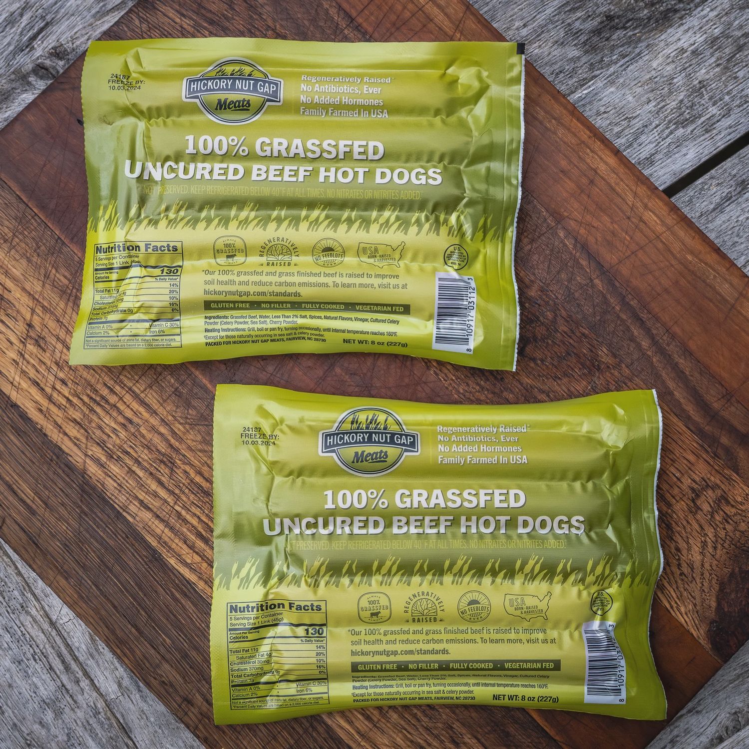 Hickory Nut Gap Uncured Beef Hot Dogs