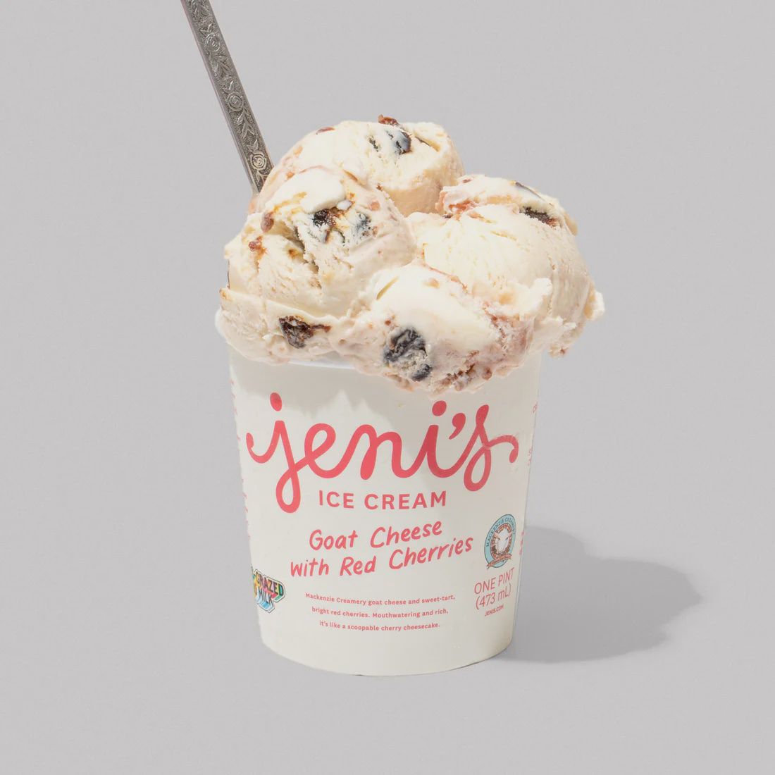 Jeni’s Ice Cream Goat Cheese with Red Cherries