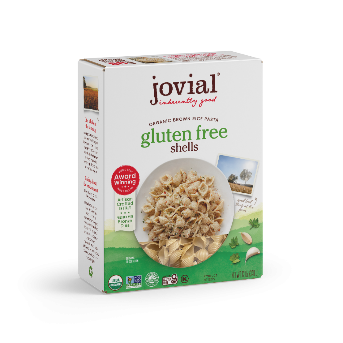 Jovial Organic Brown Rice Pasta Shells - Gluten Free