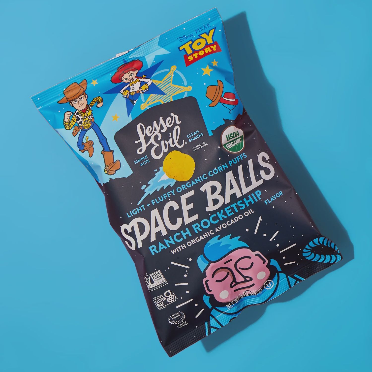 Lesser Evil Organic Space Balls Ranch Rocket Ship