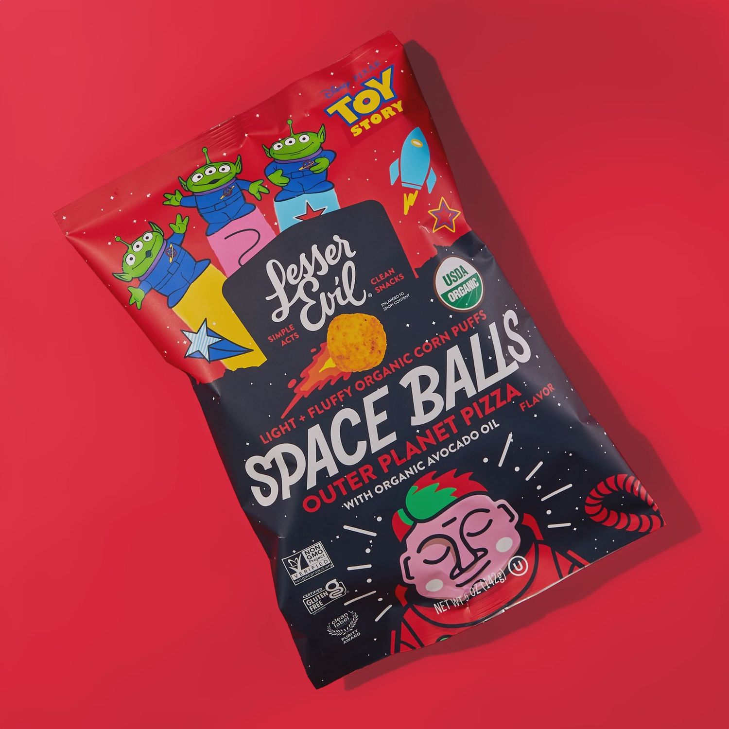 Lesser Evil Organic Space Balls Outer Planet Pizza