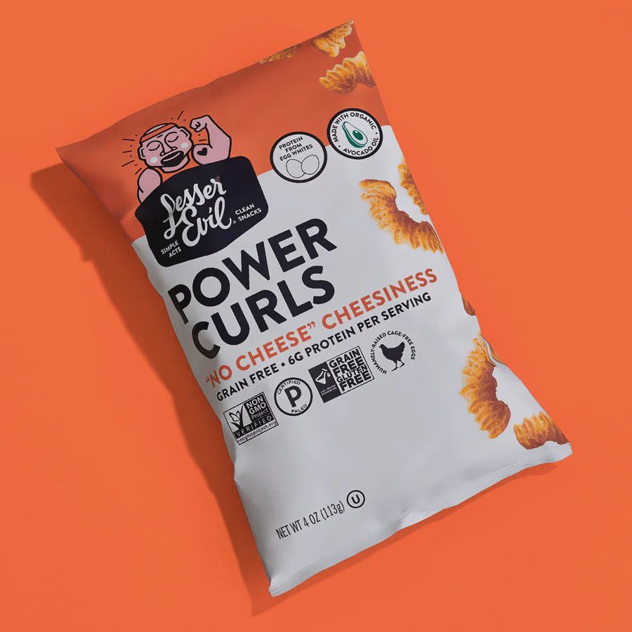 Lesser Evil Power Curls “No Cheese” Cheesiness