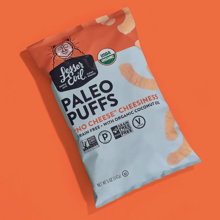 LesserEvil Paleo Puffs “No Cheese” Cheesiness