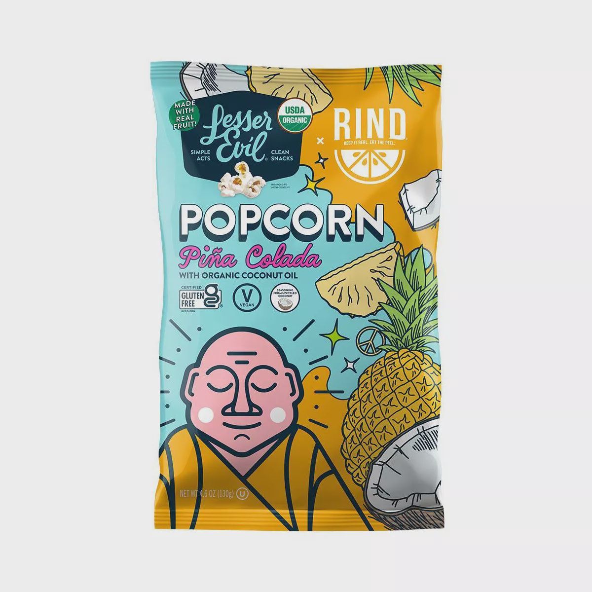 LesserEvil Piña Colada Popcorn