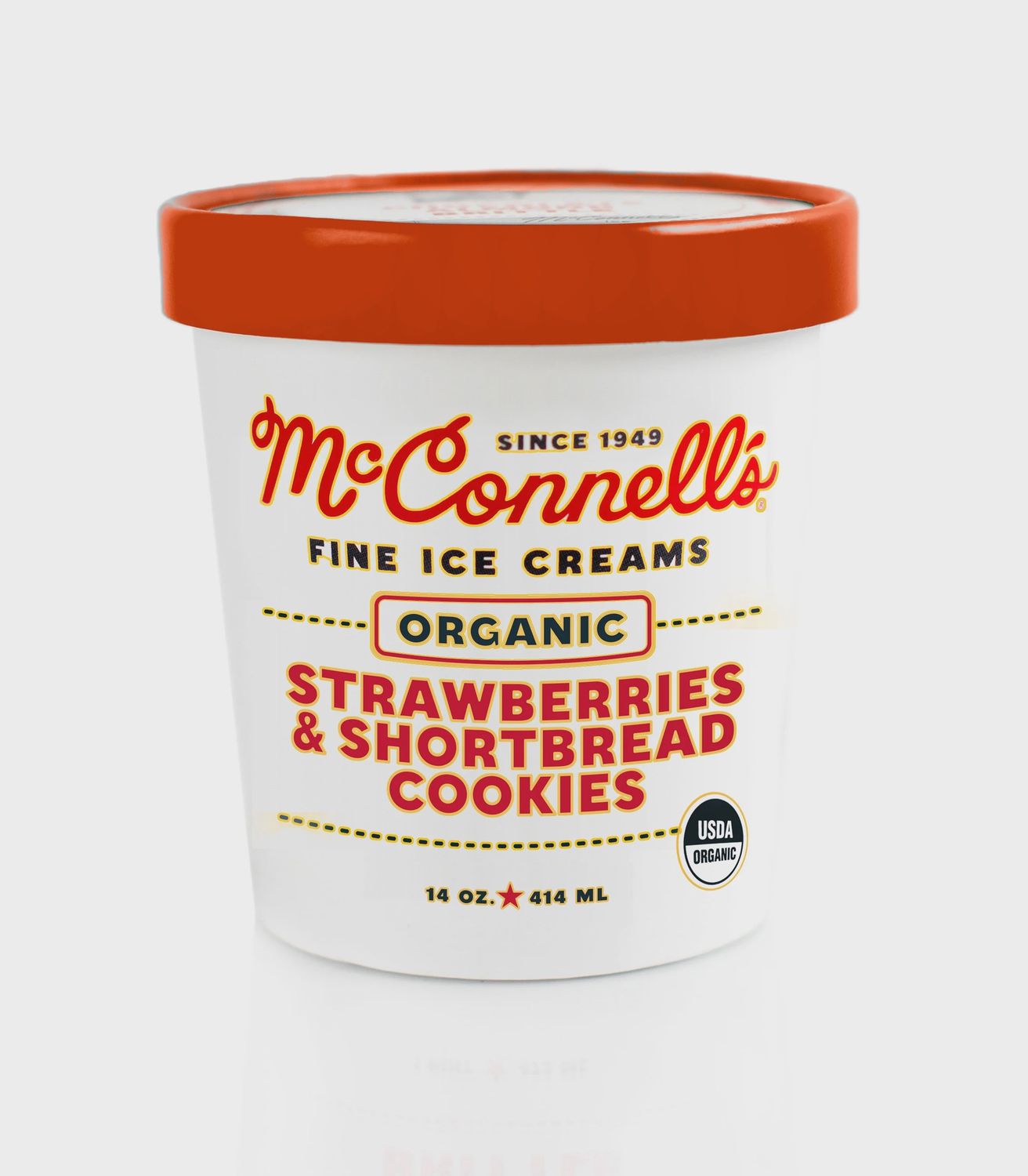 McConnells Fine Ice Cream Organic - Strawberries & Shortbread Cookies