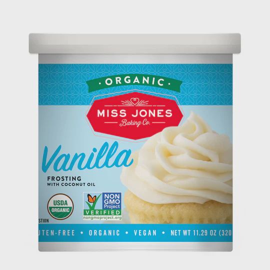 Miss Jones Organic Vanilla Frosting with Coconut Oil