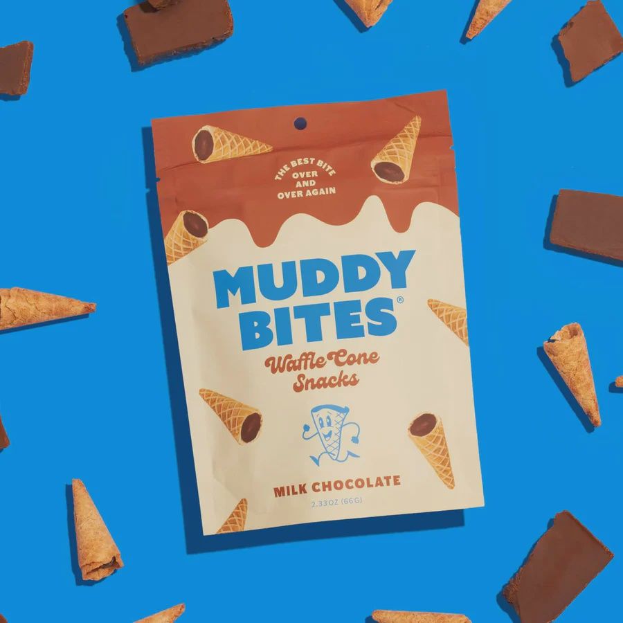 Muddy Bites Waffle Cone Snacks Milk Chocolate