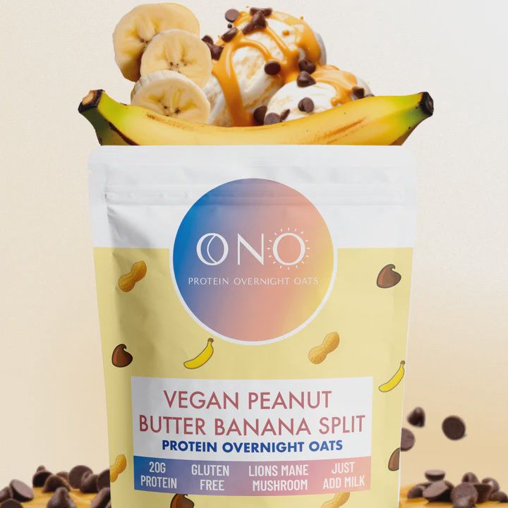 Ono Vegan Peanut Butter Banana Split Overnight Oats