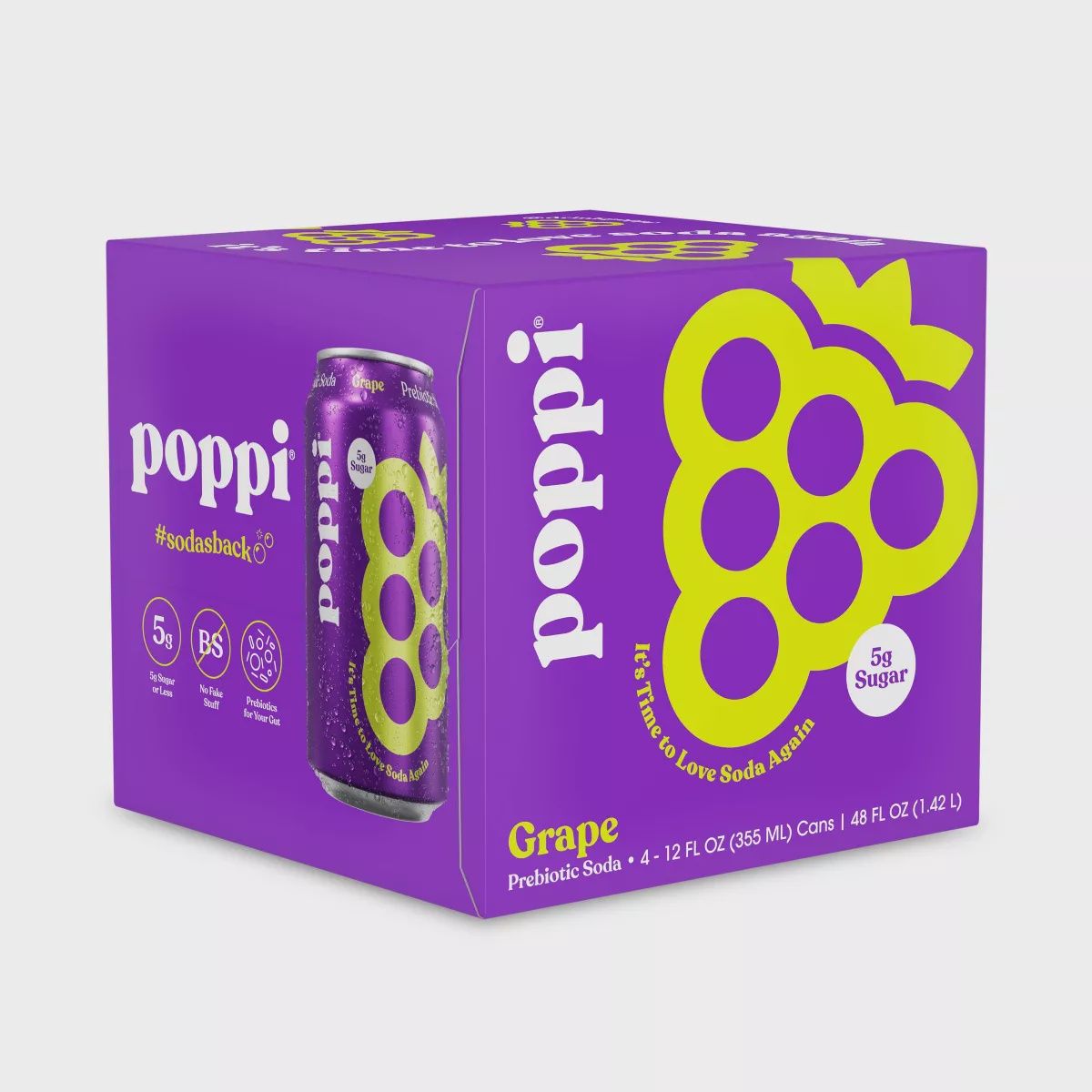 Poppi Grape 4 Pack