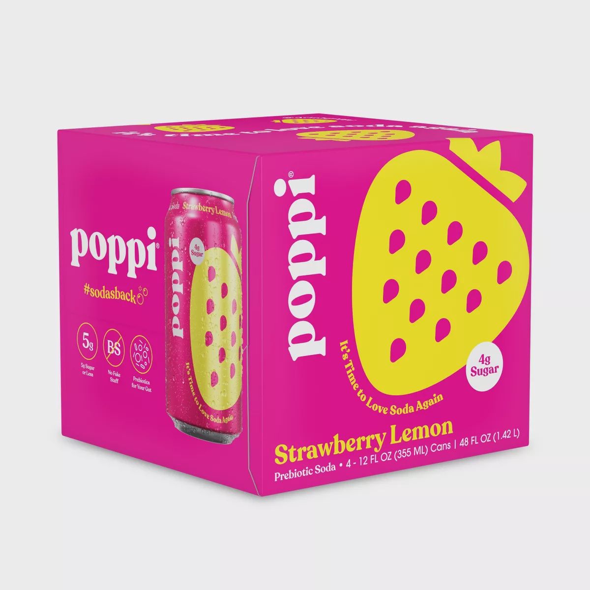Poppi Strawberry Lemon 4 pack