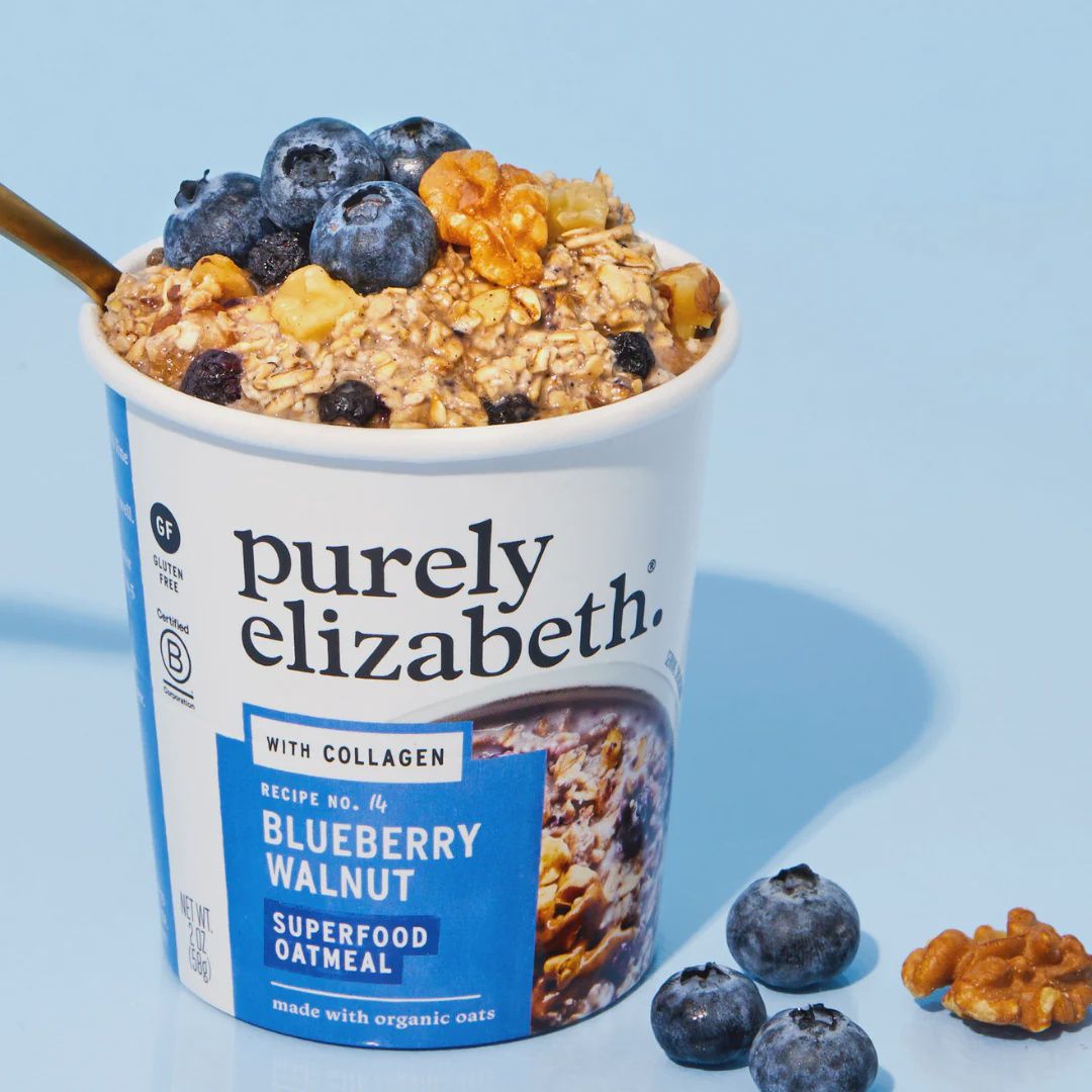 Purely Elizabeth Superfood Oatmeal Blueberry Walnut with Collagen