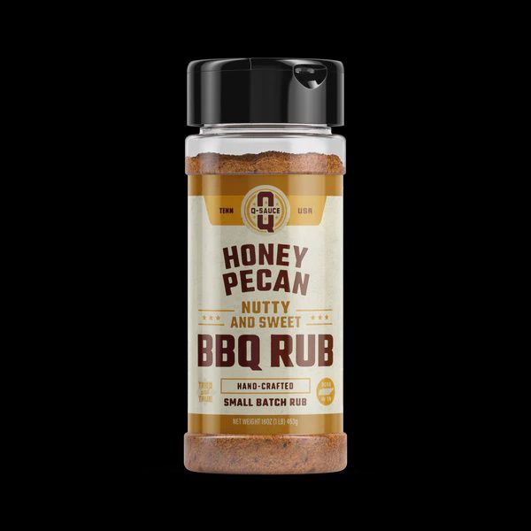 Q-Sauce Honey Pecan Nutty and Sweet BBQ Rub