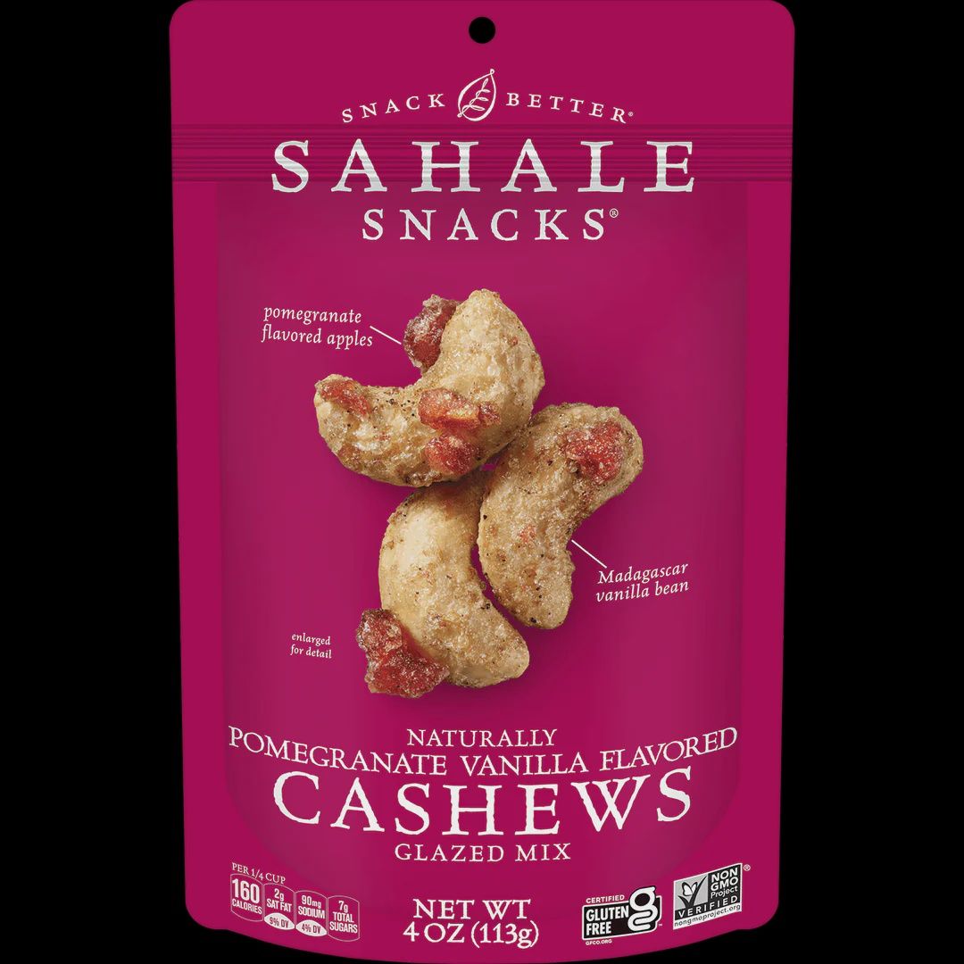 Sahale Snacks Naturally Pomegranate Vanilla Flavored Cashews Glazed Mix