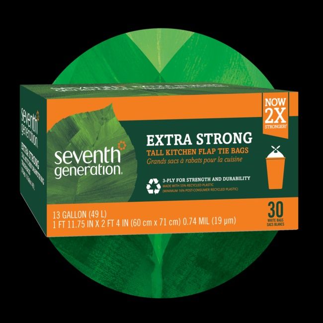 Seventh Generation Extra Strong Tall Kitchen Flap Tie Bags