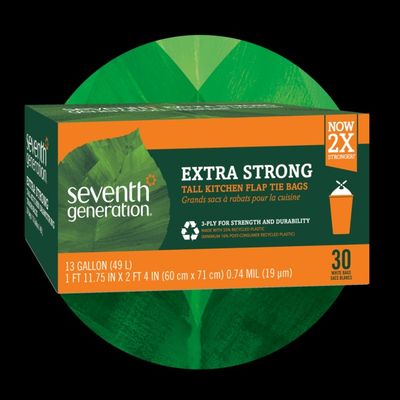 Seventh Generation Extra Strong Tall Kitchen Flap Tie Bags