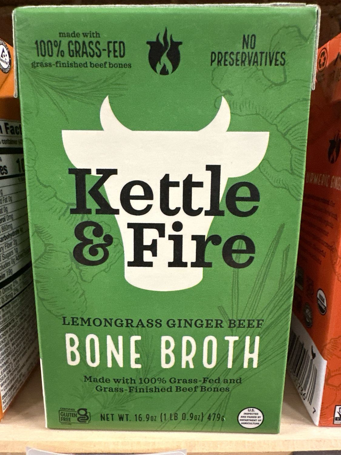 Kettle &amp; Fire Lemongrass Ginger Beef Bine Broth