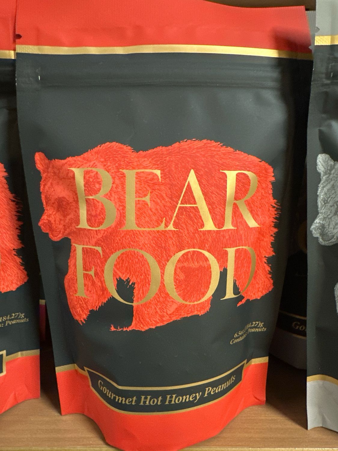 Bear Food Hot Honey Peanuts 6.5oz