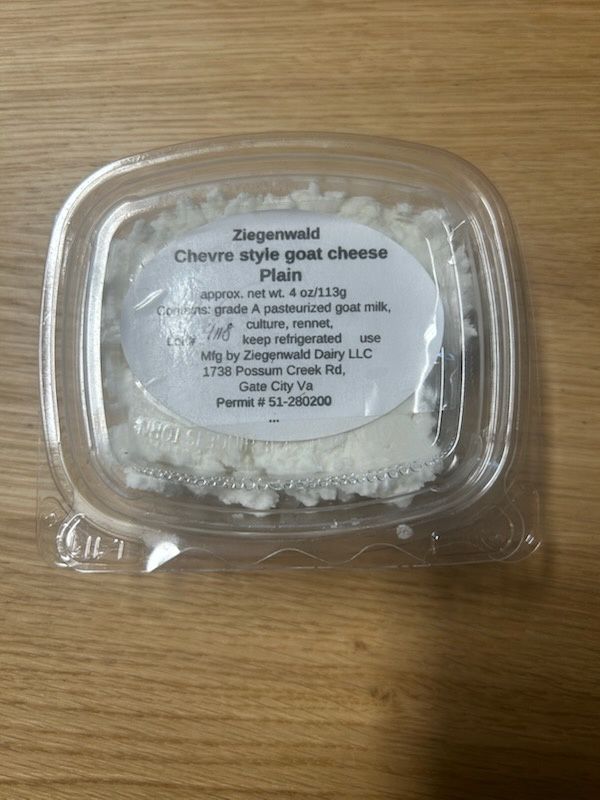 Ziegenwald Chevre Style Goat Cheese Plain 4 oz.