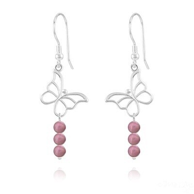 Boucles d&#39;oreilles en argent et pierre naturelle