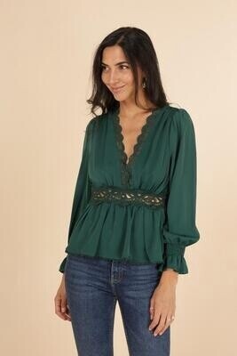 Blouse vert canard