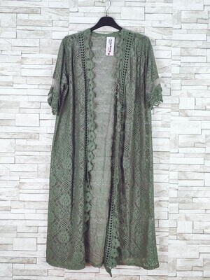 Dentelle kimono kaki